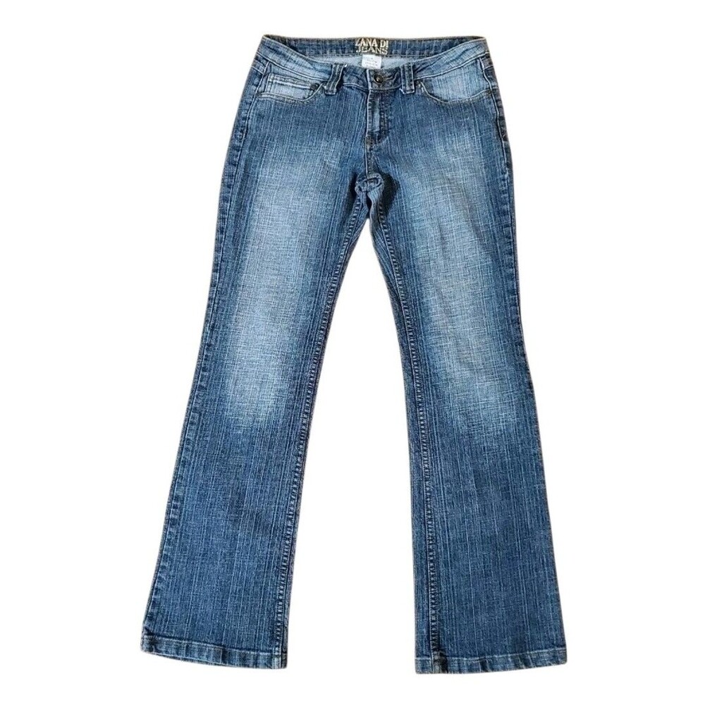 Zana Di Juniors Sz 11 Distressed Boot Cut Denim Blue Jeans